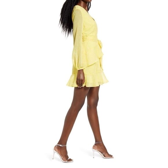 LEITH - Long Sleeve Wrap Front Minidress - Picture 2 of 11